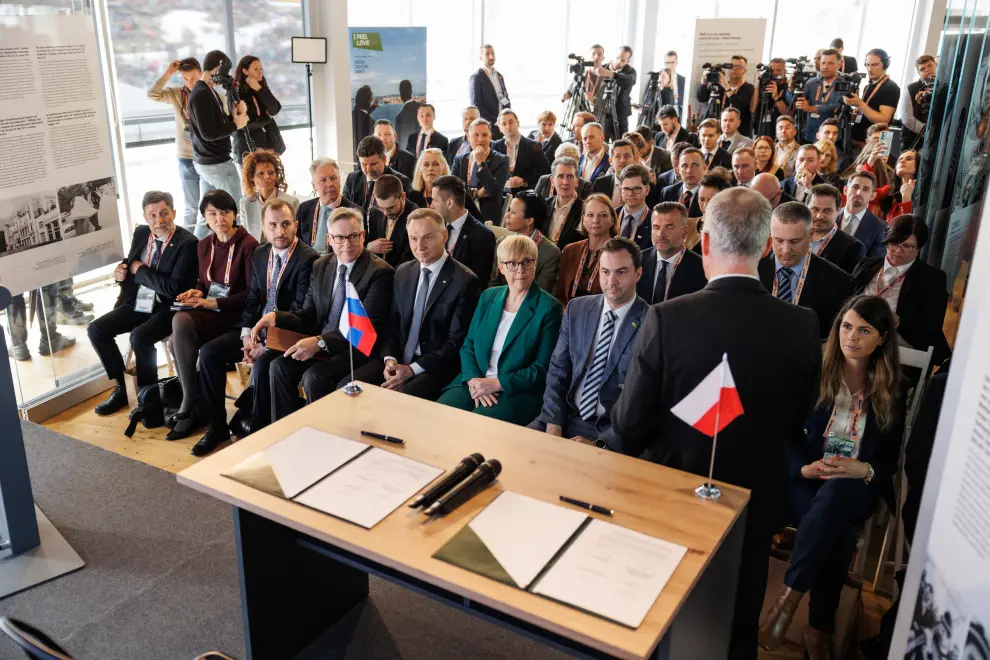 A Slovenian-Polish business forum held at the Planica Nordic Centre. Photo: Nebojša Tejić/STA