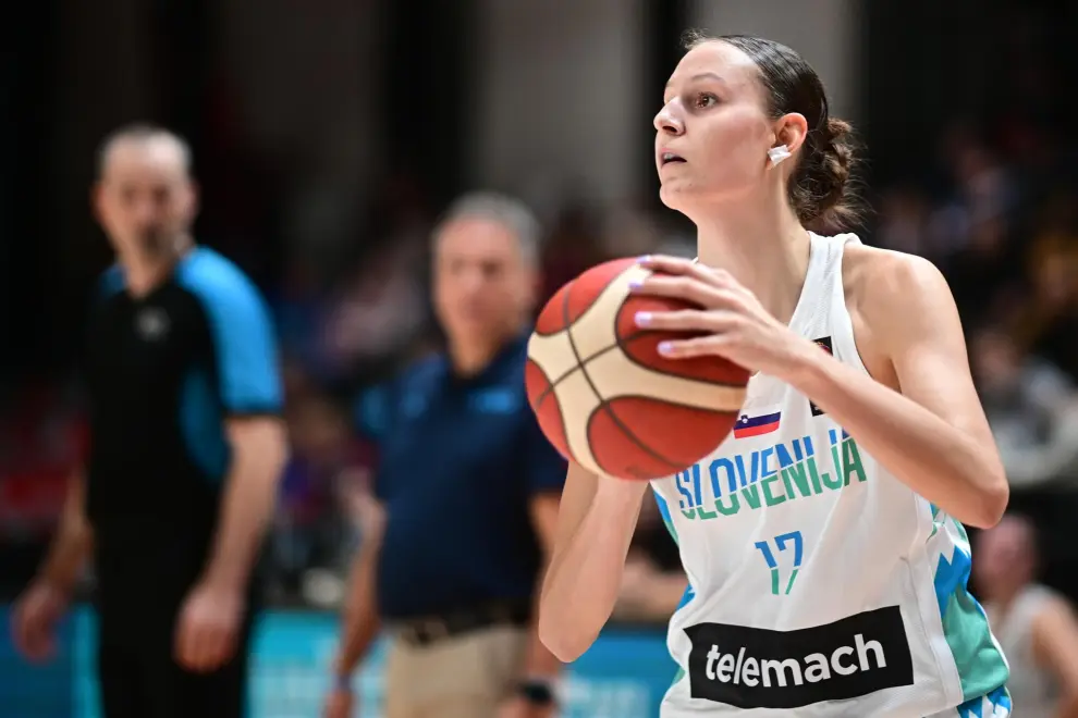 Ajša Sivka, a member of the Slovenian women's basketball team. Photo: Slovenian Basketball Federation
